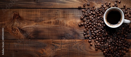 Wooden background with coff...