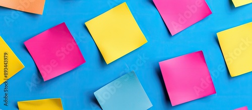 Blue background with yellow...