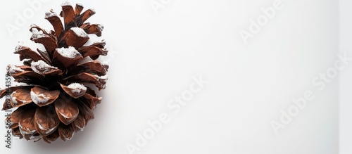 White background with pine ...