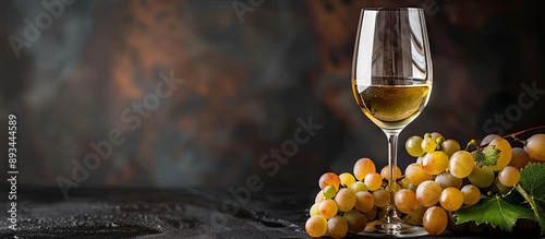 Photo of a glass of white w...