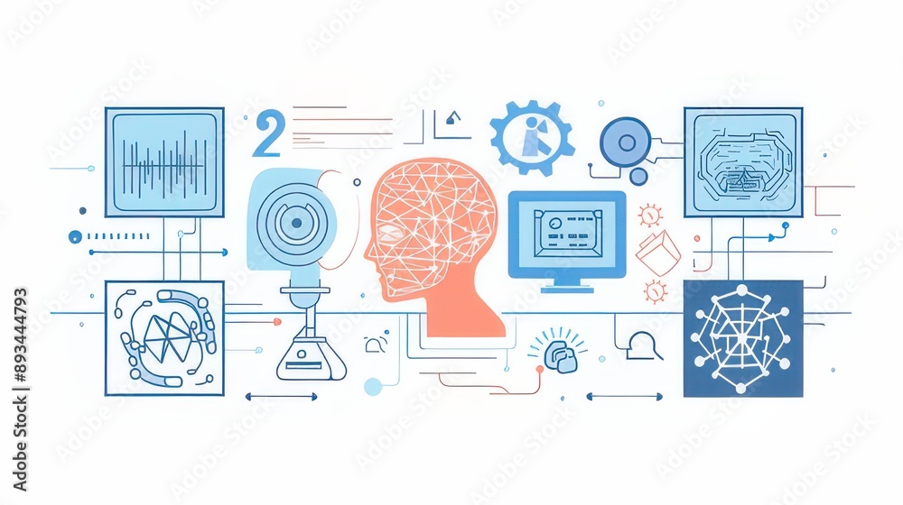 custom made wallpaper toronto digitalArtificial Intelligence and Data Visualization Concept