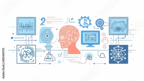 Wallpaper Mural Artificial Intelligence and Data Visualization Concept Torontodigital.ca