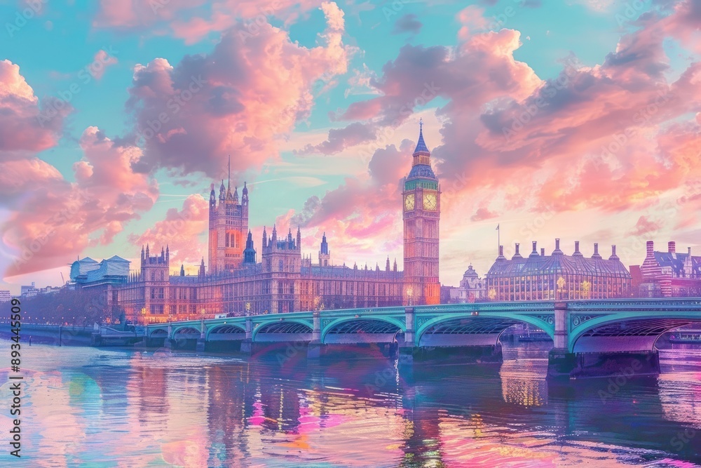 Fototapeta premium London cityscape architecture building landmark.