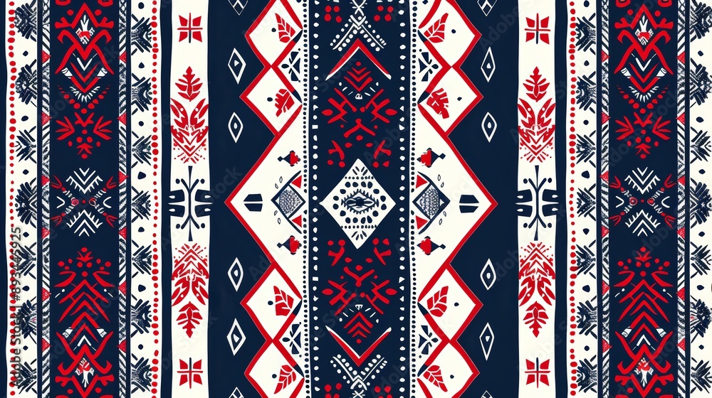 Traditional Geometric Ethnic Seamless Pattern with Tribal Stripes for Backgrounds, Wallpaper, Textile, Fabric, Clothing, Batik, Carpet, and Embroidery Traditional Geometric Ethnic Seamless Pattern with Tribal Stripes for Backgrounds, Wallpaper, Textile, Fabric, Clothing, Batik, Carpet, and Embroidery