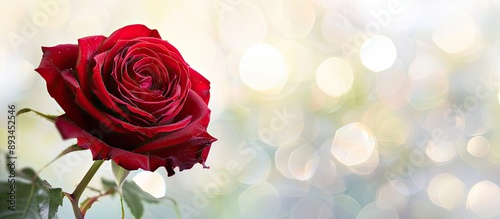 Red rose displayed against ...