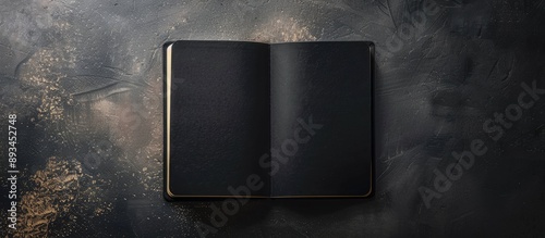 Isolated black notebook fro...