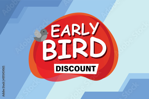 early bird discount poster banner graphic design icon logo sign symbol social media website coupon


