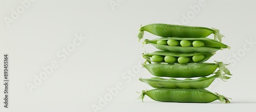 Snap peas arranged in a sta...