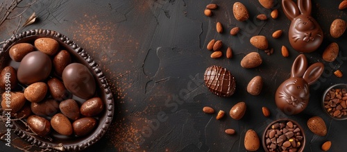 Tasty chocolate Easter eggs...
