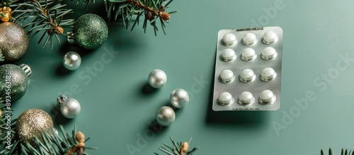 White pills are housed in a...