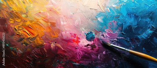 Applying oil paint from a b...