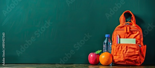 School backpack with statio...
