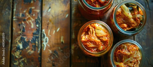 Top view of fermented veget...