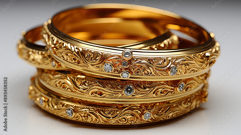 beautiful gold bangles, generative ai beautiful gold bangles, generative ai