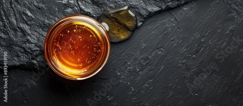 A glass jar of organic flow...