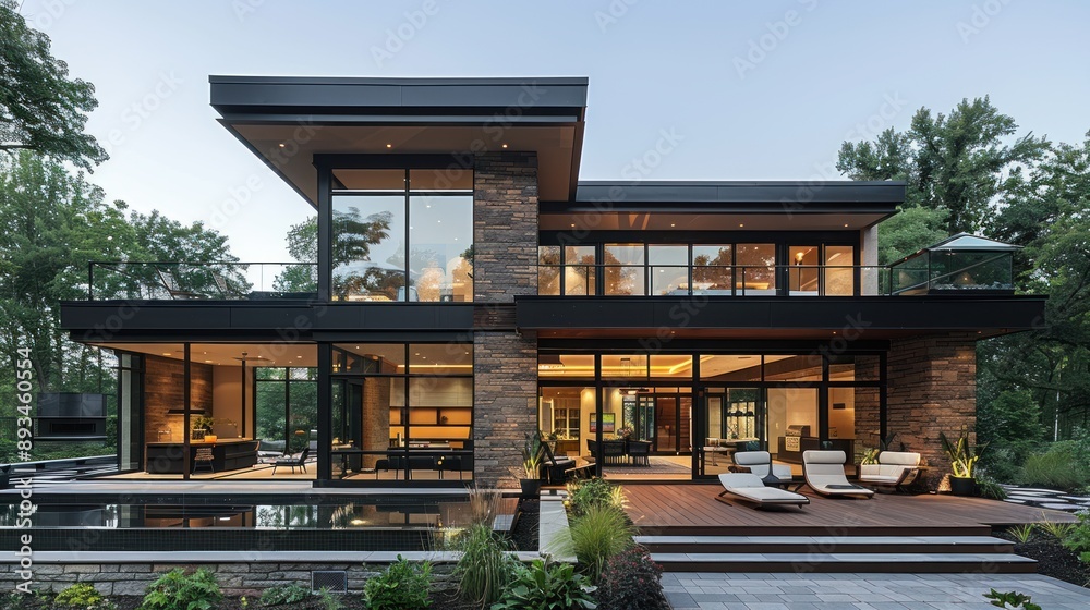 Modern House with Pool and Deck Modern House with Pool and Deck