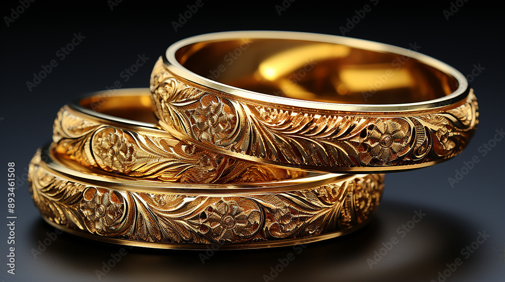 beautiful gold bangles, generative ai beautiful gold bangles, generative ai