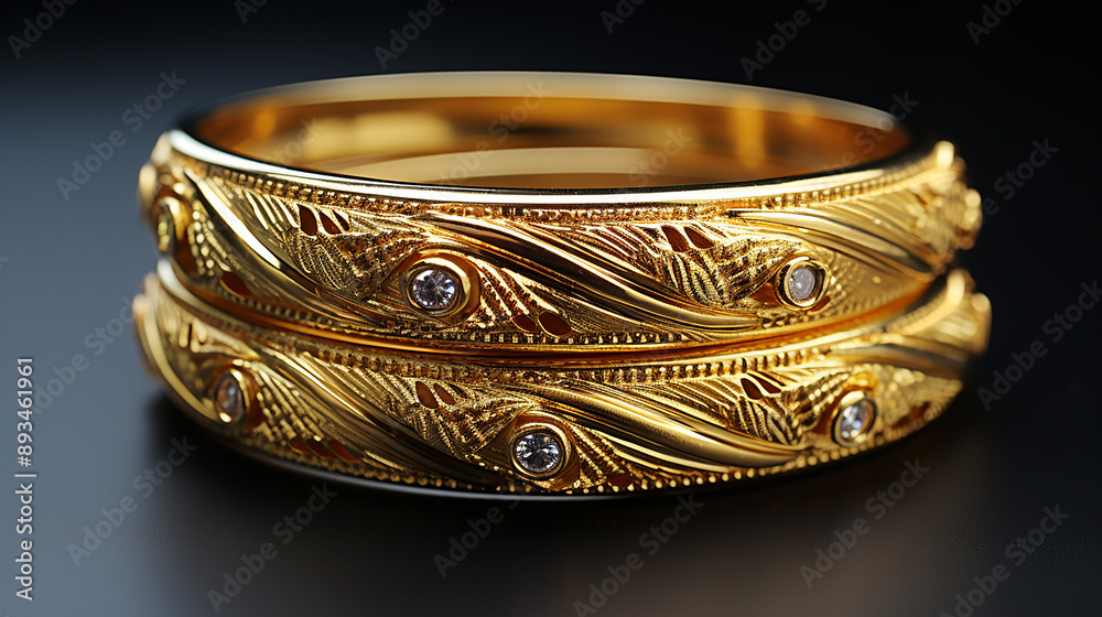 beautiful gold bangles, generative ai beautiful gold bangles, generative ai