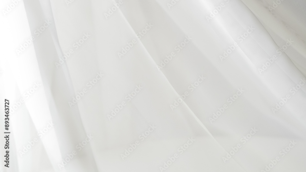 Obraz premium Elegant white tulle background for home textiles and wedding dress fabric