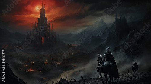 Ringwraiths on Horseback in Mystical Barad-dûr photo