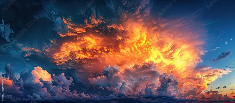 The stunning sky and clouds provide an excellent background with ample copy space image on the left side. The stunning sky and clouds provide an excellent background with ample copy space image on the left side.