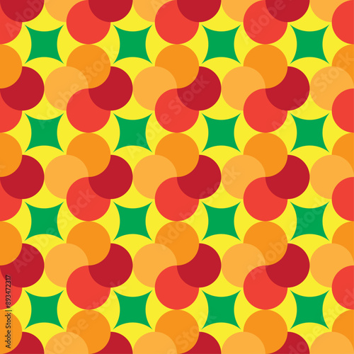 Seamless background created by many circle objects