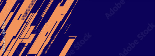 Wallpaper Mural a blue and orange abstract background with lines Torontodigital.ca