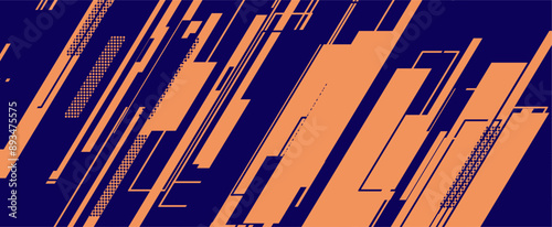 Wallpaper Mural a blue and orange abstract background with lines Torontodigital.ca