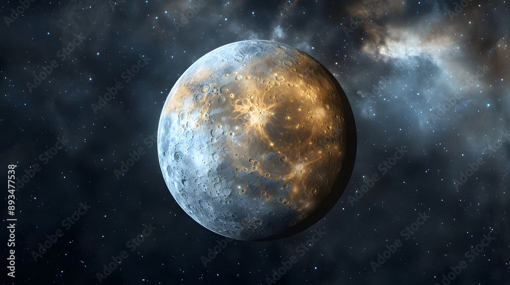 Fototapeta premium Mercury - High resolution. Science 3D illustration of space