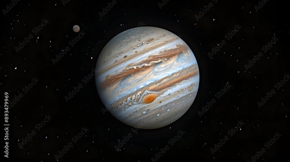 Shot of Jupiter taken from open space. Collage images provided Shot of Jupiter taken from open space. Collage images provided