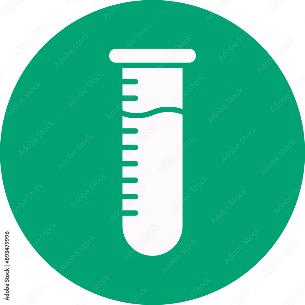 Test tube glyph circle icon Test tube glyph circle icon