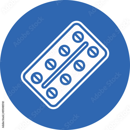 Pills glyph circle icon