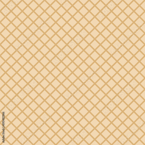 Checkered rhombic background and pattern. Linear seamless repeating vector design. Waffle texture and surface.