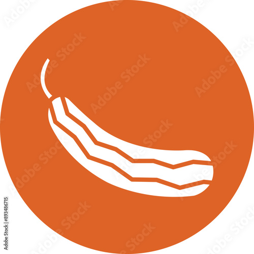 Ridge gourd glyph circle icon