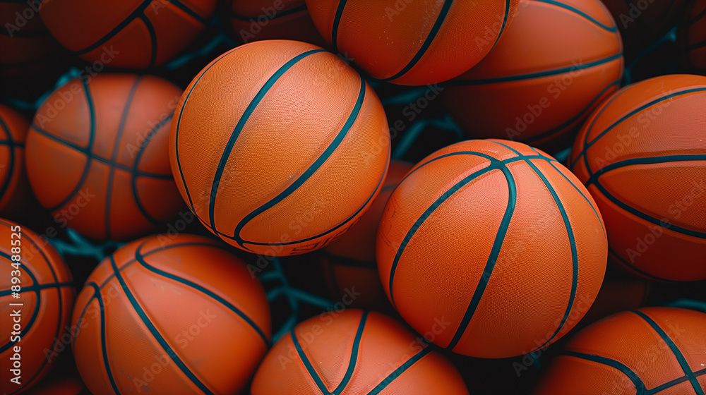 Obraz premium Wallpaper filled with basketballs