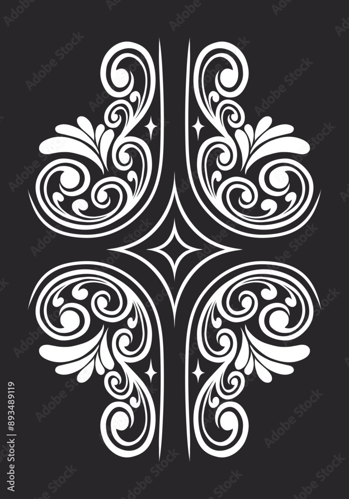 Ornament floral design element for frame, border, and wedding with vintage style Ornament floral design element for frame, border, and wedding with vintage style