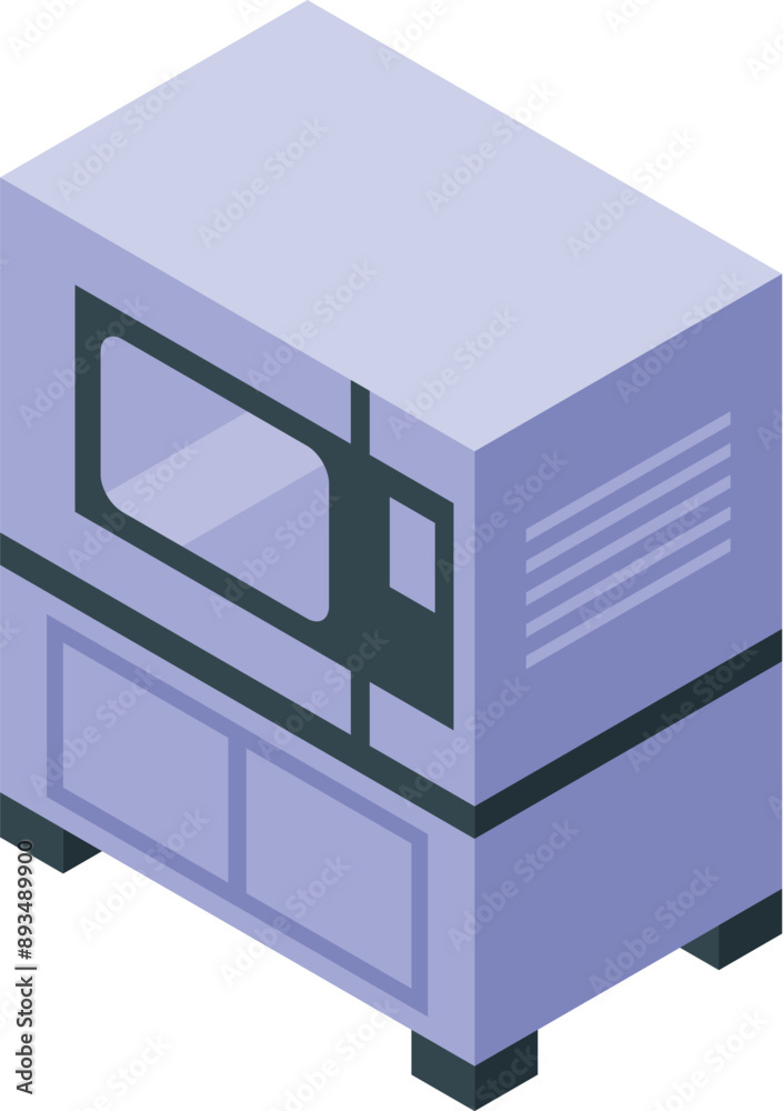 Professional convection oven baking delicious food in isometric view Professional convection oven baking delicious food in isometric view