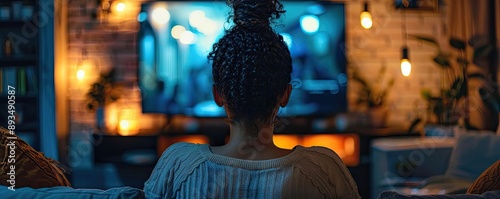 Person binge-watching a series on a tablet, representing modern viewing habits photo