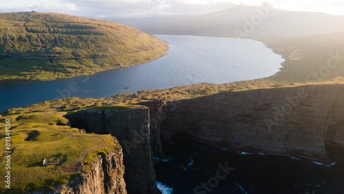 Sorvagsvatn Lake Faroe Islands Lake above the Ocean Vagar Island