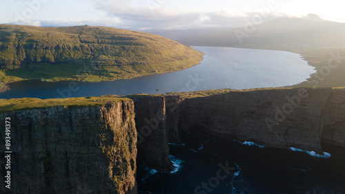 Sorvagsvatn Lake Faroe Islands Lake above the Ocean Vagar Island