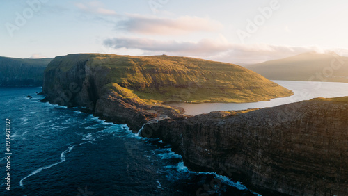 Sorvagsvatn Lake Faroe Islands Lake above the Ocean Vagar Island