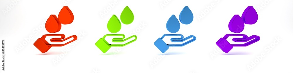Colorful Washing hands with soap icon isolated on white background. Washing hands with soap to prevent virus and bacteria. Minimalism concept. 3D render illustration Colorful Washing hands with soap icon isolated on white background. Washing hands with soap to prevent virus and bacteria. Minimalism concept. 3D render illustration
