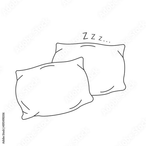 Pillow icon vector logo template flat photo