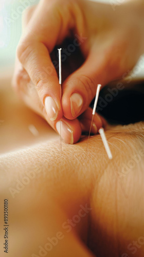 Acupuncture, stock photo
