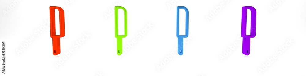 Colorful Knife icon isolated on white background. Cutlery symbol. Minimalism concept. 3D render illustration Colorful Knife icon isolated on white background. Cutlery symbol. Minimalism concept. 3D render illustration