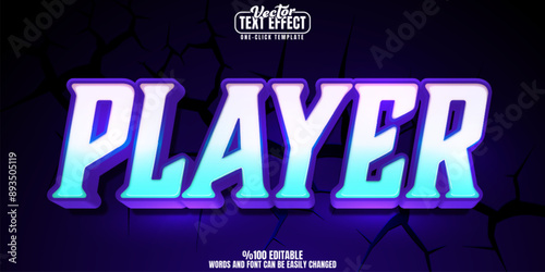Gamer editable text effect, customizable gaming and video 3d font style