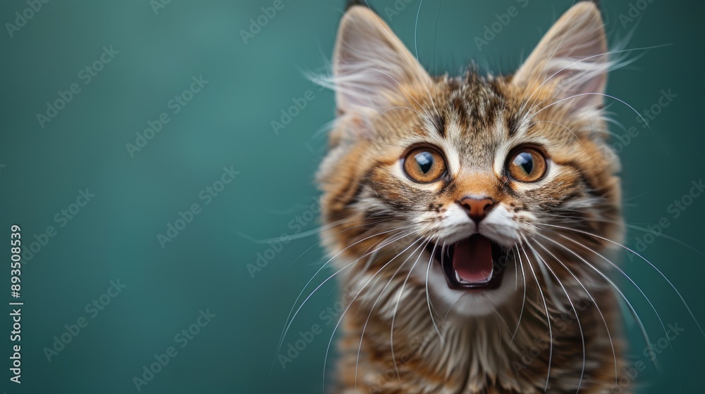 Cute Kitten with Open Mouth Cute Kitten with Open Mouth