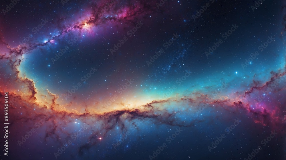 colorful starfield galaxy abstract background design
