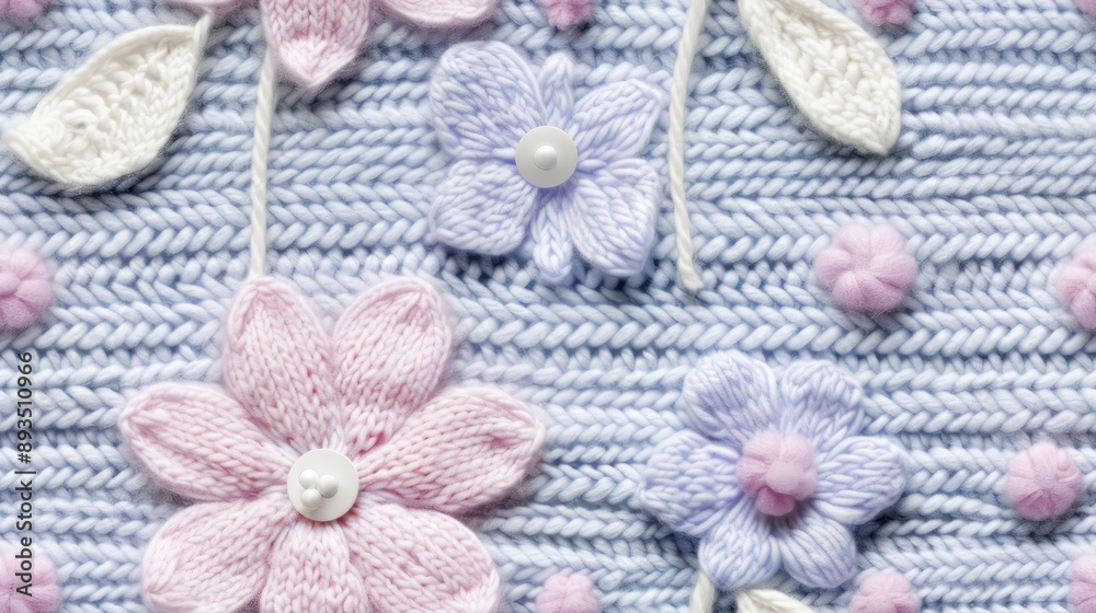 A close-up shot of a knit fabric with vertical stripes of pink and blue. The texture of the knit is prominent, and the colors are vibrant SEAMLESS PATTERN A close-up shot of a knit fabric with vertical stripes of pink and blue. The texture of the knit is prominent, and the colors are vibrant SEAMLESS PATTERN