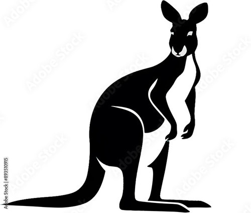 Kangaroo Silhouette Vector Illustration